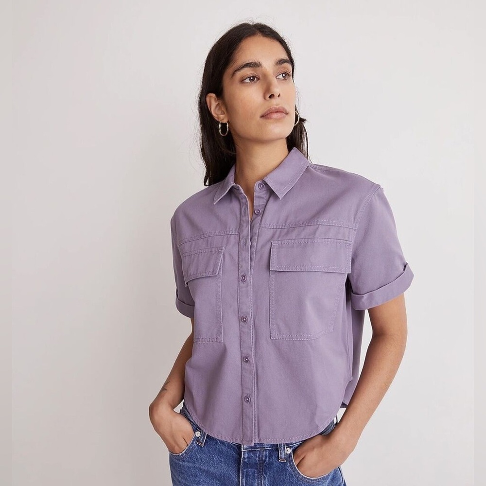 NWT Madewell Womens Utility Button Up Shirt (Re)generative Chino Relaxed